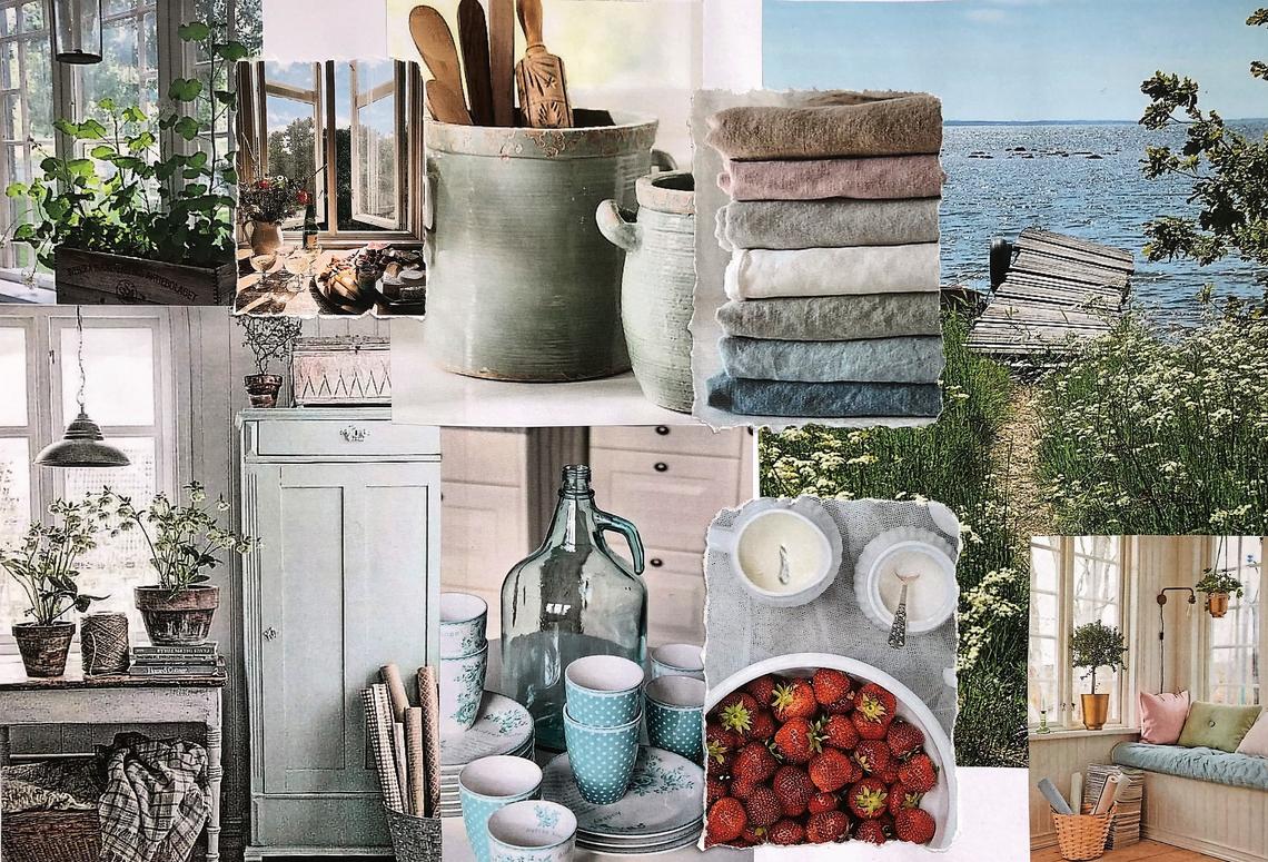 Moodboard - Lantlig stil